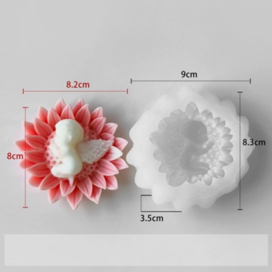 Silikonski kalup - anđeo na suncokretu